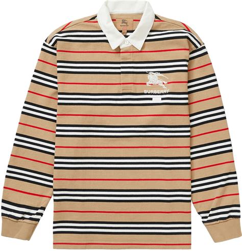 supreme burberry rugby polo|Supreme Burberry Rugby Beige Men's .